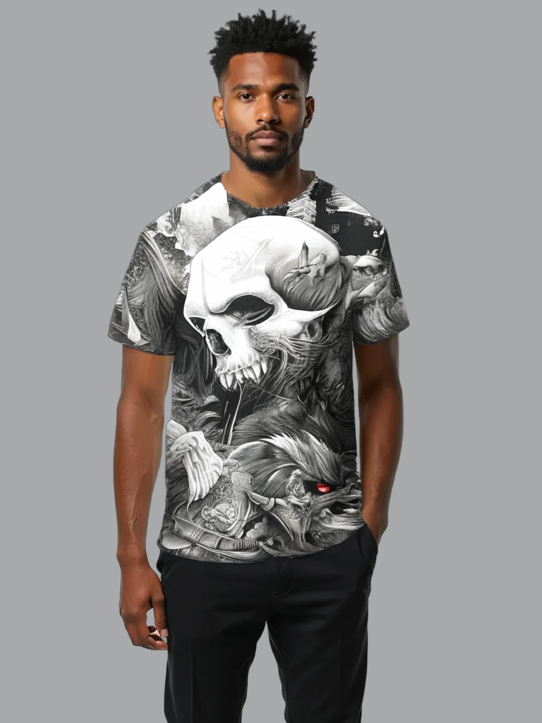 allover printed T-shirt